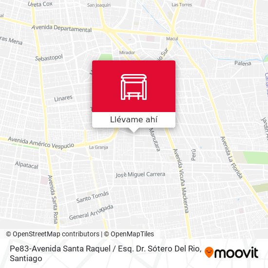 Mapa de Pe83-Avenida Santa Raquel / Esq. Dr. Sótero Del Rio