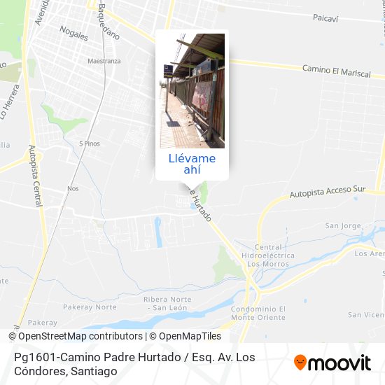 Mapa de Pg1601-Camino Padre Hurtado / Esq. Av. Los Cóndores