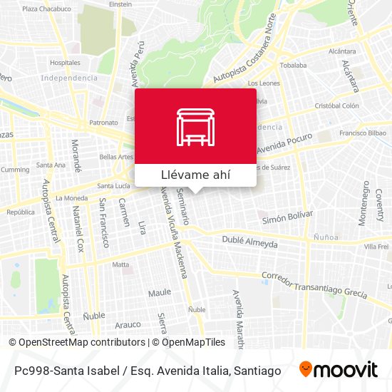 Mapa de Pc998-Santa Isabel / Esq. Avenida Italia