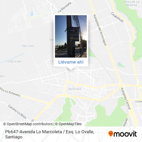 Mapa de Pb647-Avenida Lo Marcoleta / Esq. Lo Ovalle