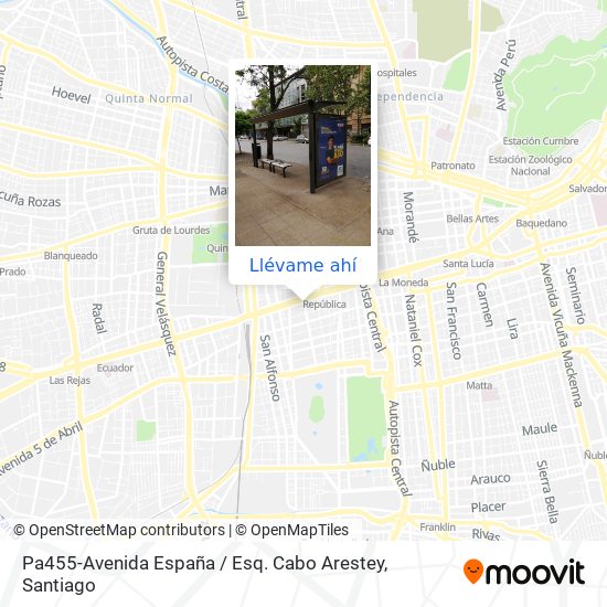 Mapa de Pa455-Avenida España / Esq. Cabo Arestey