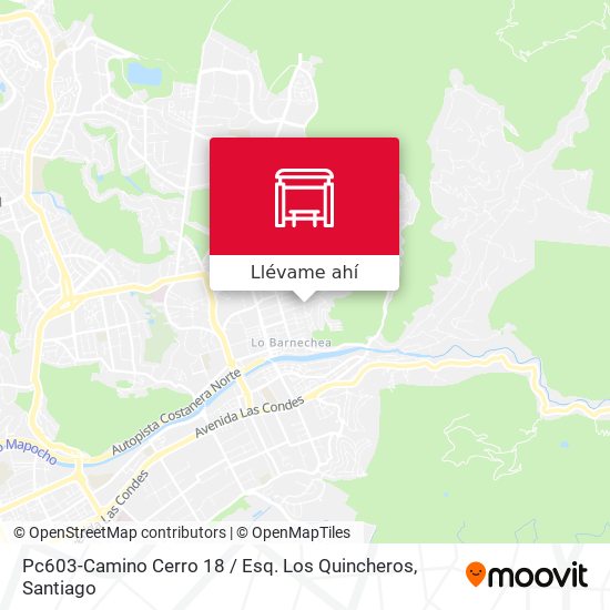 Mapa de Pc603-Camino Cerro 18 / Esq. Los Quincheros