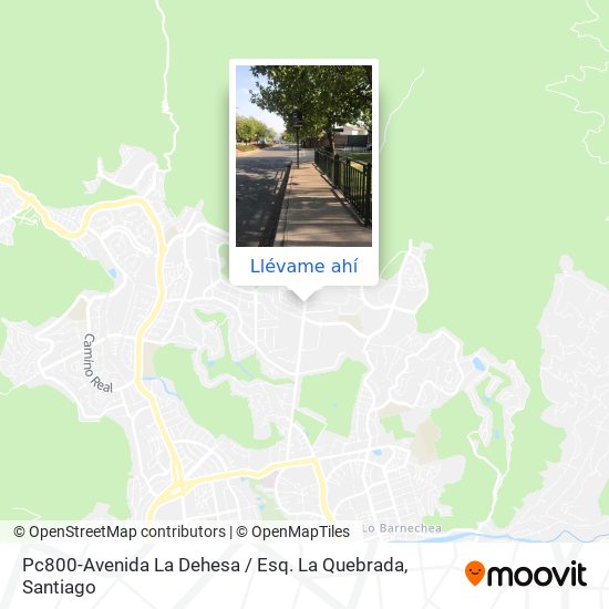Mapa de Pc800-Avenida La Dehesa / Esq. La Quebrada