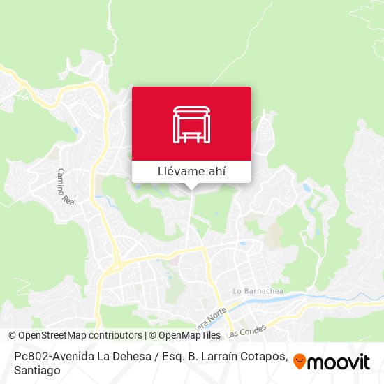 Mapa de Pc802-Avenida La Dehesa / Esq. B. Larraín Cotapos