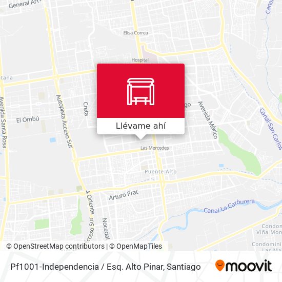 Mapa de Pf1001-Independencia / Esq. Alto Pinar