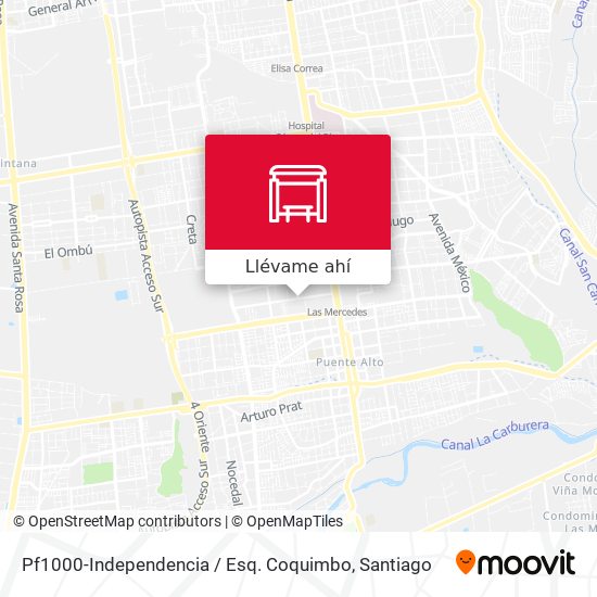 Mapa de Pf1000-Independencia / Esq. Coquimbo