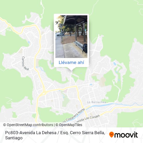 Mapa de Pc803-Avenida La Dehesa / Esq. Cerro Sierra Bella
