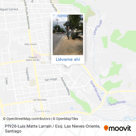 Mapa de Pf926-Luis Matte Larraín / Esq. Las Nieves-Oriente