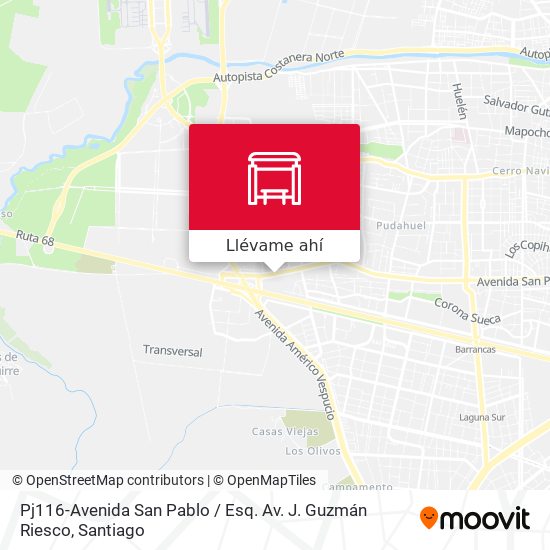 Mapa de Pj116-Avenida San Pablo / Esq. Av. J. Guzmán Riesco