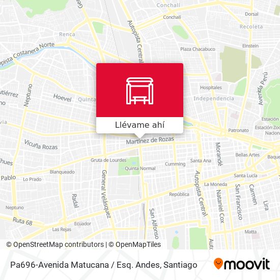 Mapa de Pa696-Avenida Matucana / Esq. Andes