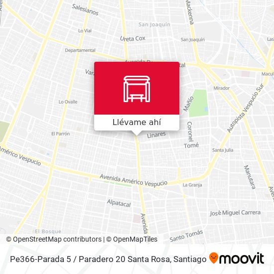 Mapa de Pe366-Parada 5 / Paradero 20 Santa Rosa