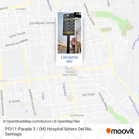 Mapa de Pf311-Parada 3 / (M) Hospital Sótero Del Río