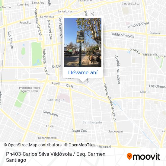 Mapa de Ph403-Carlos Silva Vildósola / Esq. Carmen
