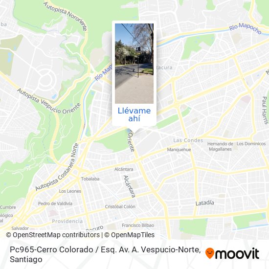 Mapa de Pc965-Cerro Colorado / Esq. Av. A. Vespucio-Norte
