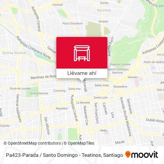 Mapa de Pa423-Parada / Santo Domingo - Teatinos