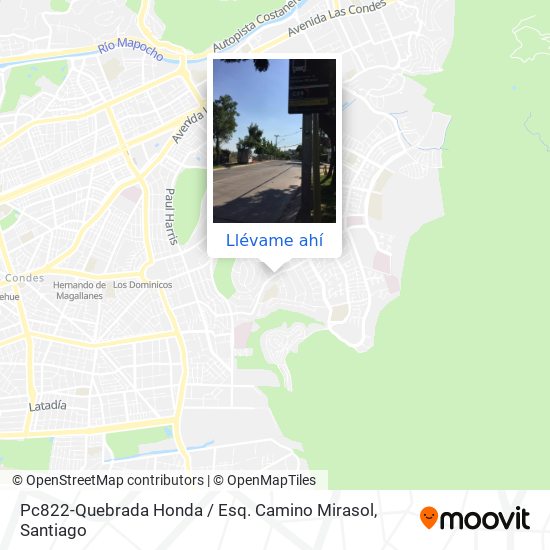 Mapa de Pc822-Quebrada Honda / Esq. Camino Mirasol