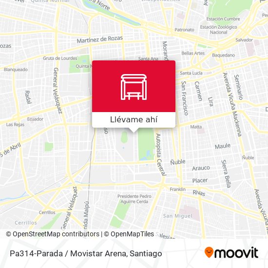 Mapa de Pa314-Parada / Movistar Arena