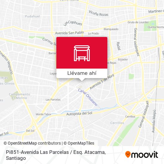 Mapa de Pi851-Avenida Las Parcelas / Esq. Atacama