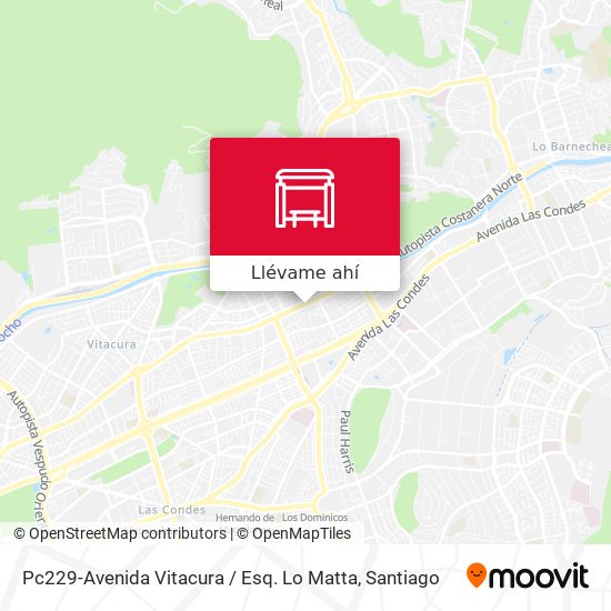 Mapa de Pc229-Avenida Vitacura / Esq. Lo Matta