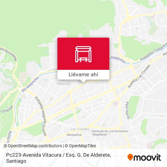 Mapa de Pc223-Avenida Vitacura / Esq. G. De Alderete