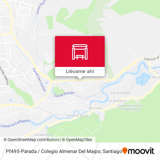 Mapa de Pf495-Parada / Colegio Almenar Del Maipo