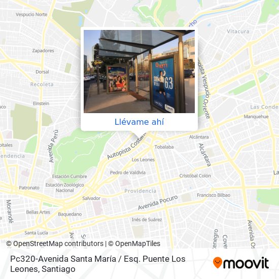 Mapa de Pc320-Avenida Santa María / Esq. Puente Los Leones