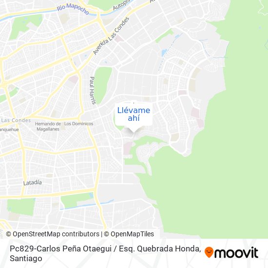 Mapa de Pc829-Carlos Peña Otaegui / Esq. Quebrada Honda