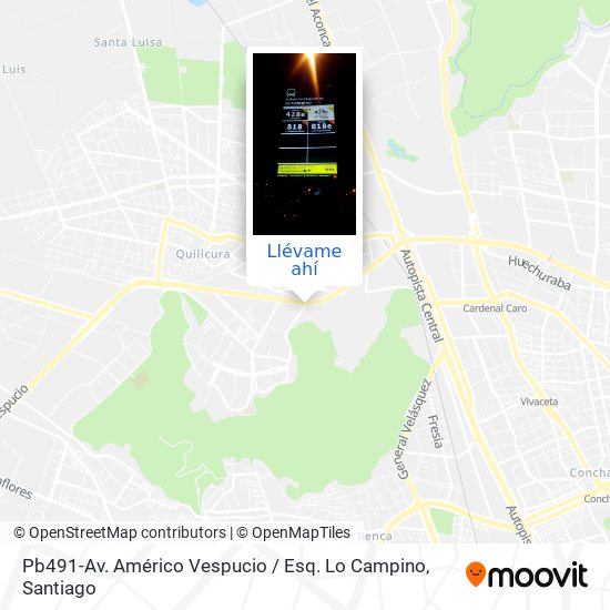 Mapa de Pb491-Av. Américo Vespucio / Esq. Lo Campino