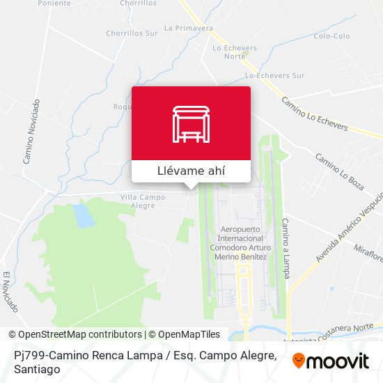 Mapa de Pj799-Camino Renca Lampa / Esq. Campo Alegre