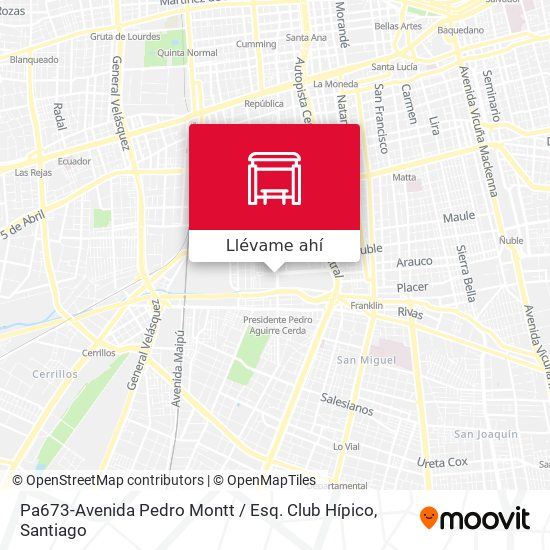 Mapa de Pa673-Avenida Pedro Montt / Esq. Club Hípico