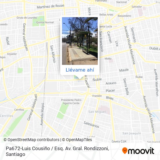 Mapa de Pa672-Luis Cousiño / Esq. Av. Gral. Rondizzoni