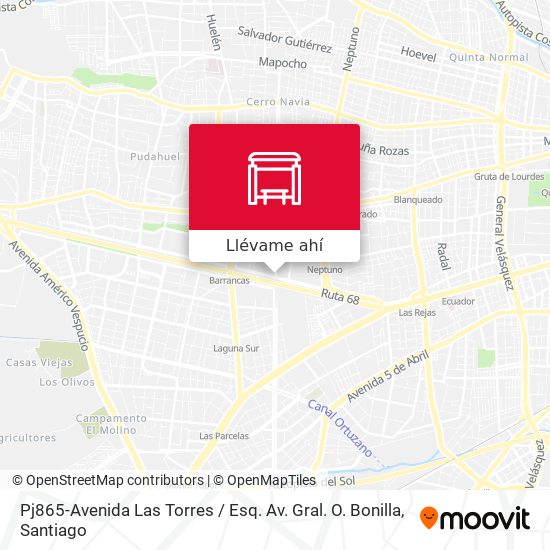 Mapa de Pj865-Avenida Las Torres / Esq. Av. Gral. O. Bonilla