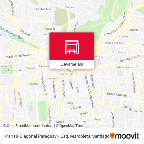 Mapa de Pa418-Diagonal Paraguay / Esq. Marcoleta
