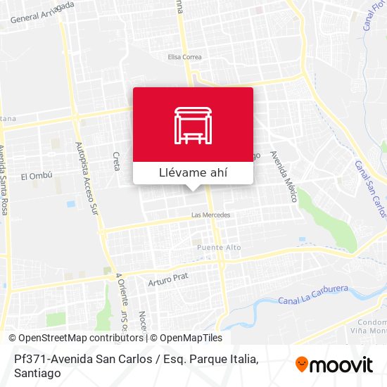 Mapa de Pf371-Avenida San Carlos / Esq. Parque Italia