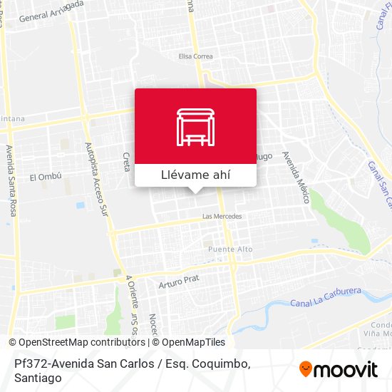 Mapa de Pf372-Avenida San Carlos / Esq. Coquimbo