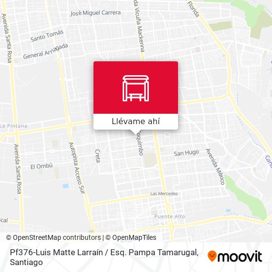 Mapa de Pf376-Luis Matte Larraín / Esq. Pampa Tamarugal