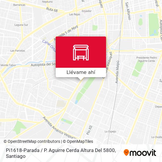 Mapa de Pi1618-Parada / P. Aguirre Cerda Altura Del 5800