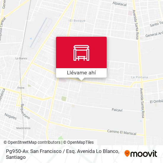 Mapa de Pg950-Av. San Francisco / Esq. Avenida Lo Blanco