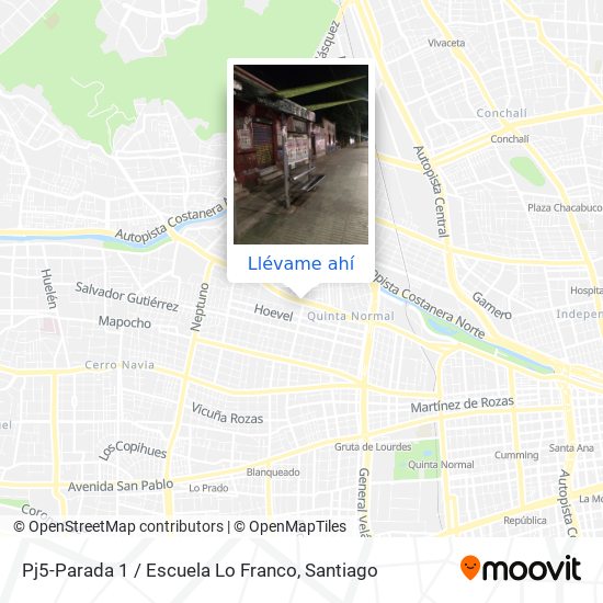 Mapa de Pj5-Parada 1 / Escuela Lo Franco