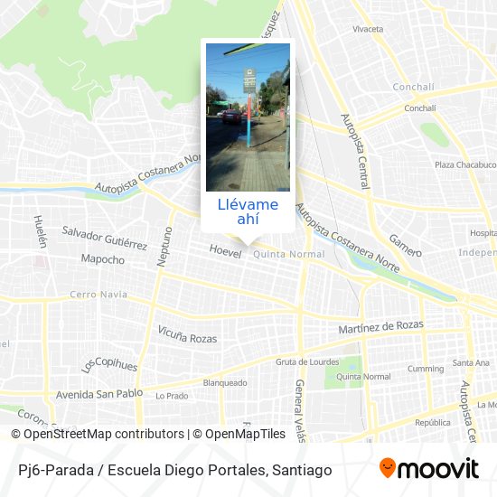 Mapa de Pj6-Parada / Escuela Diego Portales