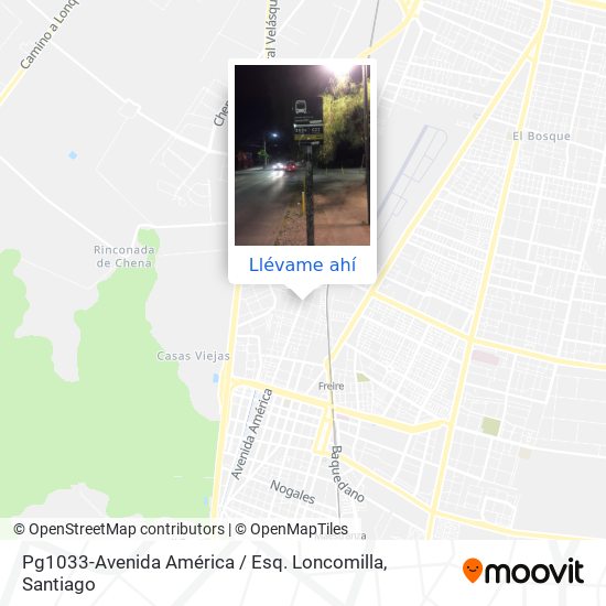 Mapa de Pg1033-Avenida América / Esq. Loncomilla