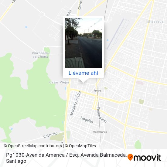 Mapa de Pg1030-Avenida América / Esq. Avenida Balmaceda