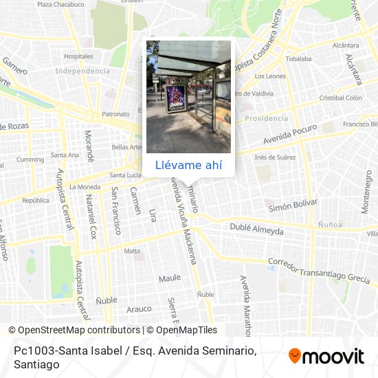 Mapa de Pc1003-Santa Isabel / Esq. Avenida Seminario