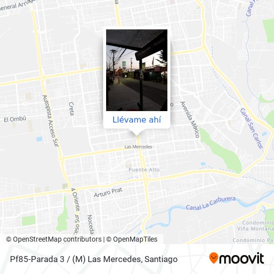 Mapa de Pf85-Parada 3 / (M) Las Mercedes