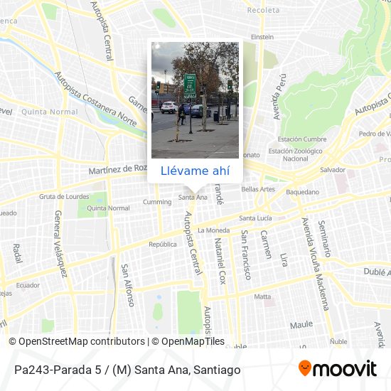 Mapa de Pa243-Parada 5 / (M) Santa Ana