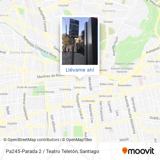 Mapa de Pa245-Parada 2 / Teatro Teletón