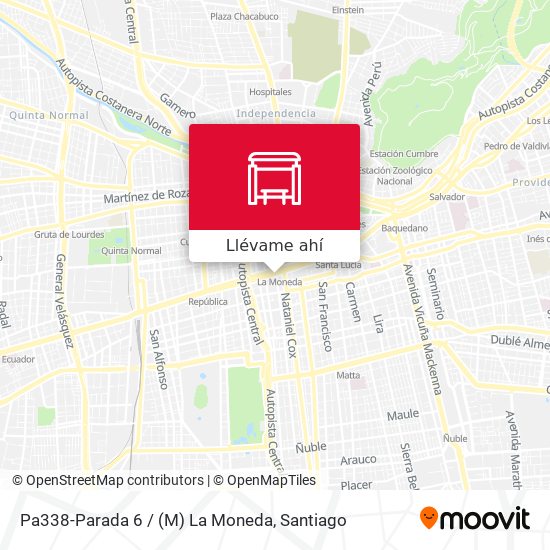 Mapa de Pa338-Parada 6 / (M) La Moneda