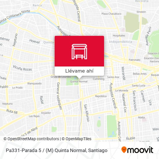 Mapa de Pa331-Parada 5 / (M) Quinta Normal