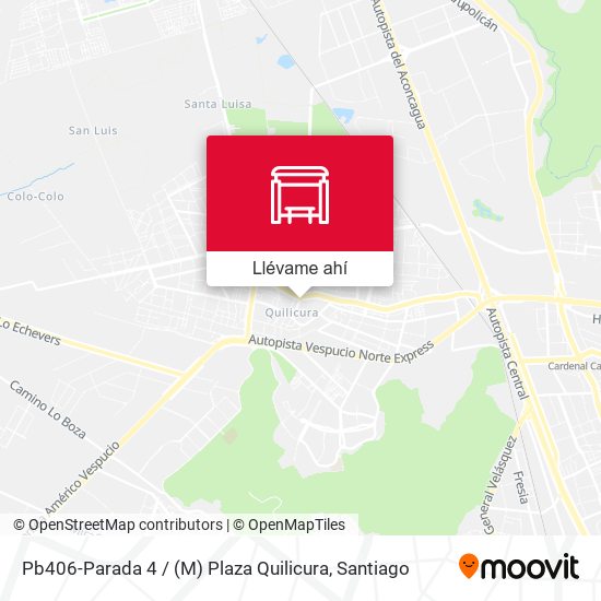 Mapa de Pb406-Parada 4 / (M) Plaza Quilicura