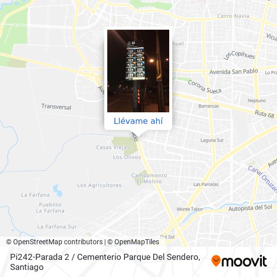 Mapa de Pi242-Parada 2 / Cementerio Parque Del Sendero
